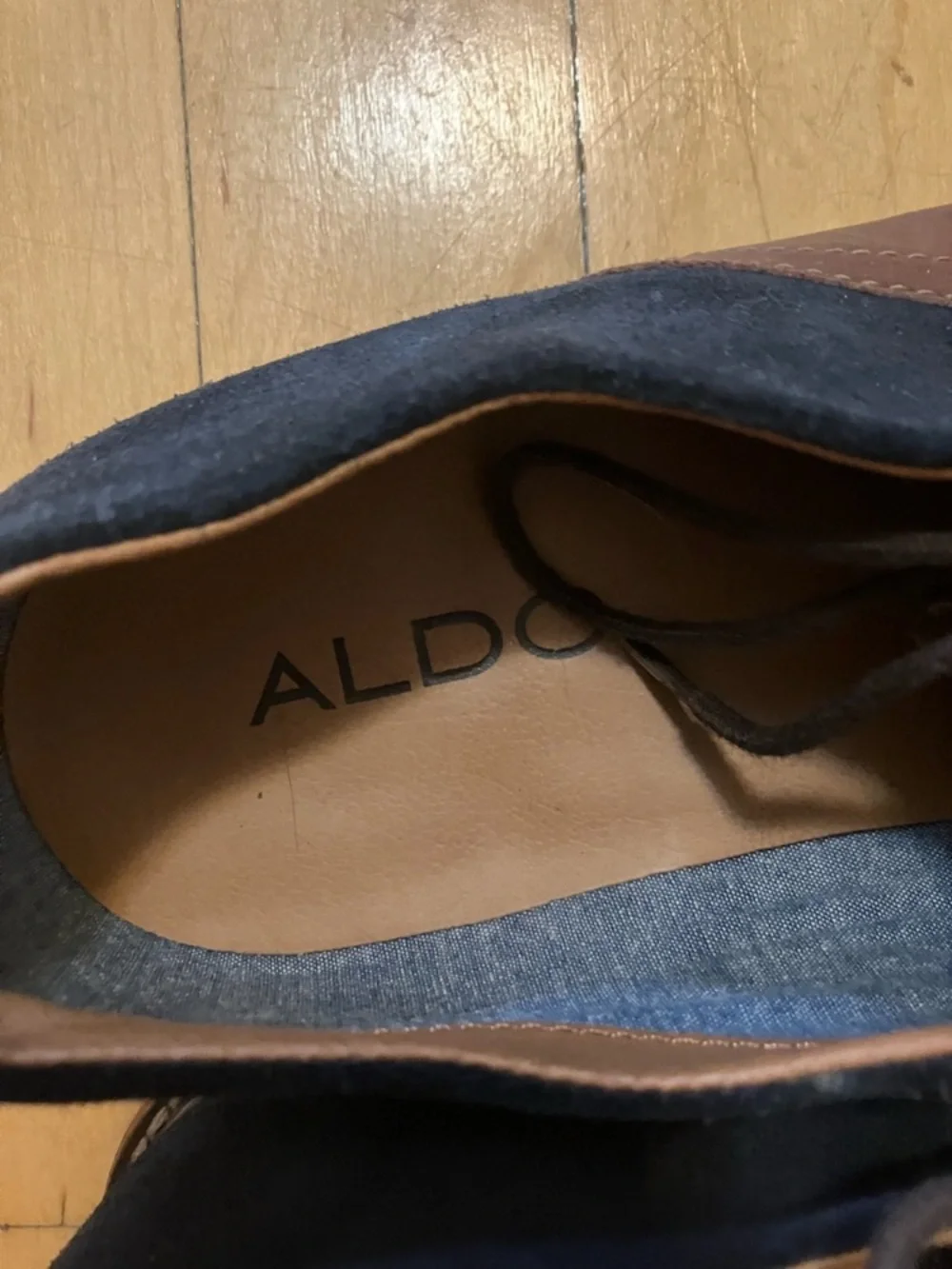 Aldo Blue Suede and Brown Leather Dress Shoes Size 10.5